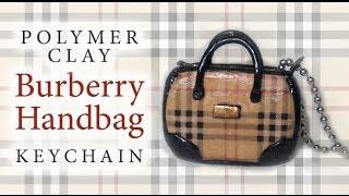 Burberry Purse - Polymer Clay