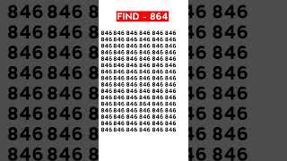 Let See How Genius You are - Find 864 #Shorts