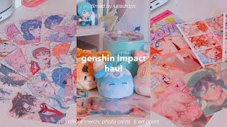 genshin impact haul | official merch, photocards, & art prints