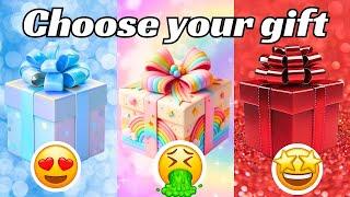 Choose Your Gift...! Blue , Rainbow or Red  How Lucky Are You? 