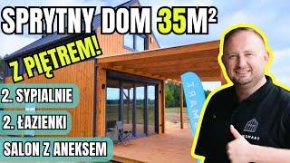 Sprytny DOM 35 m2 2 piętra 2 sypialnie, salon z aneksem, 2 łazienki Dom bez pozwolenia Całoroczny