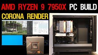 Amd Ryzen 9 7950x Corona render benchmark - Ryzen 7950x Corona - 7950x pc build - Asus Prime X670-P