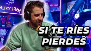 Auronplay haciendo si te ríes pierdes