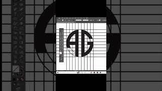 AG letter logo design in Adobe illustrator #short #viral