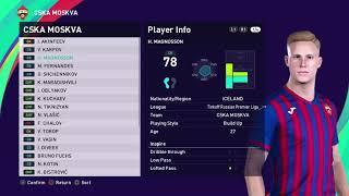 PES 2021 CSKA MOSKVA faces and ratings | Vlasic, Chalov, Fernandes...