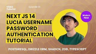 Use Lucia instead of Next Auth - Lucia Auth Next 14 Username Password Authentication Full Tutorial