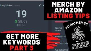 Merch by Amazon Listing Tips | How to Find Keywords With Less Competition