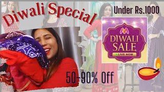 Myntra Diwali Sale Haul  Outfits Under Rs. 1000 50-90% Off🫰Try On Haul | Aishwarya Narnaware