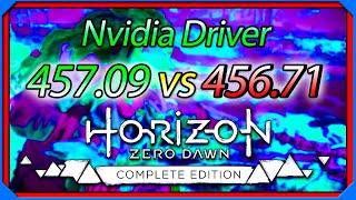 PC Horizon Zero Dawn 457.09 vs 456.71 Nvidia Driver (Game 1.06) Comparison Test 60 FPS Steam