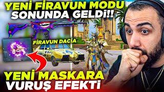 BEKLENEN FİRAVUN MODU GELDİ!!  YENİ MASKARA VURUŞ EFEKTİ VE FİRAVUN DACİA ARABA | PUBG MOBILE