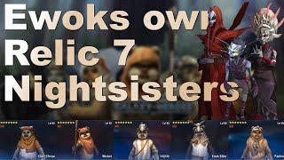 Ewoks Destroy Nightsisters at Relic 7v7 - Easy win for Murder bears - SWGOH - Yub Nub!