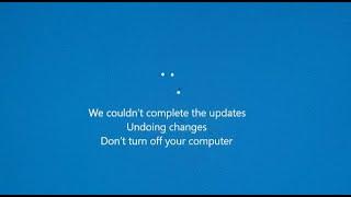 How to fix "We couldn't complete the updates Undoing changes" in Windows 10 | Working 2021