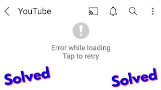 Fix youtube error while loading tap to retry ios iphone