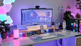 setup makeover diaries  iPhone 14 Pro Max, new keyboards, gaming projector, DIY & more