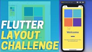 Flutter Layout Challenge - Simple Layout using Column, Row & Text Widget