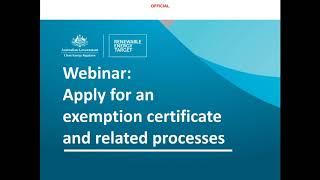 Apply for an exemption certificate and related processes