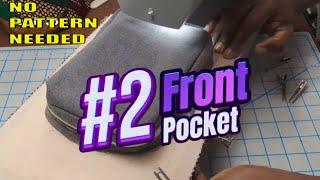 DIY Sling Bag Tutorial Without a Pattern | Front Pocket part 2