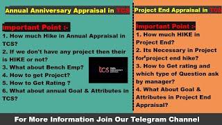 TCS Annual Appraisal & Project End Appraisal || About Bench Emp | How Much Salary Hike | Full Detail