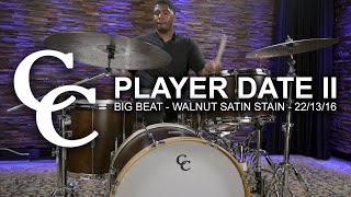 C&C Player Date II Big Beat Drum Set 22/13/16 - Walnut Satin Stain (CCPDII223WSS)