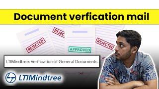 LTIMindtree's Document verfication mail | Update about Joining | 2023 batch