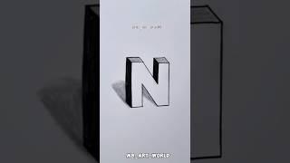  How To Draw 3D Letter (N)#shorts#trending#artist#tamilsong#drawing#3d#subscribe#art@MB_art_world