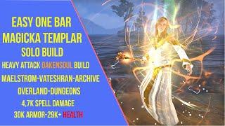 Easy One Bar Magicka Templar Solo Build for ESO Gold Road - Solo Magplar Build