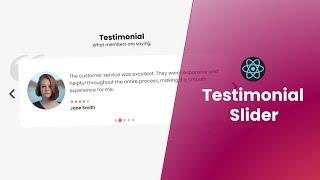 How to build a Responsive testimonial slider in React