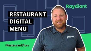 Setup Raydiant Digital Signage and Digital Menu for Restaurants