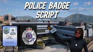 QB / ESX / QBX - FREE Police Badge Script | Install & Showcase | FiveM Tutorial 2024