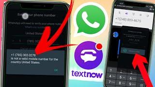 Verify WhatsApp With Free Virtual Number In TextNow | How To Create Fake WhatsApp Account | 9TechnoR