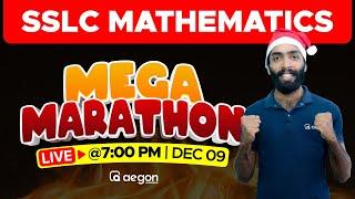 SSLC MEGA MARATHON MATHS LIVE | IMPORTANT CHAPTERS FULL REVISION |AEGON LEARNING#christmasexam #sslc