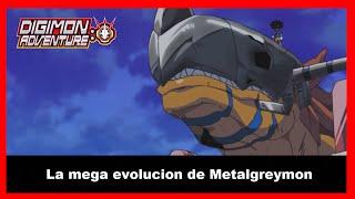 Metalgreymon megaevoluciona a Wargreymon subtitulado al español Digimon adventure