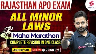 Rajasthan APO 2024: Complete Minor Acts for Rajasthan APO Exam by Anoop Sir