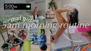 5AM morning routine  how to be THAT GIRL + motivation, changing my life, productive planning 2023