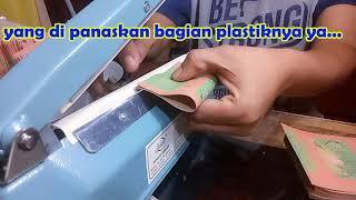 how to make...Kemasan sachet Murah meriah dari Kertas Pembungkus Nasi #sablon #kemasan