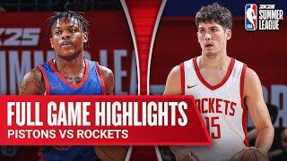 PISTONS vs ROCKETS | NBA SUMMER LEAGUE | FULL GAME HIGHLIGHTS