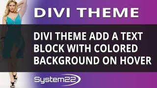 Divi Theme Add A Text Block With Colored Background On Hover