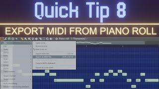 Export MIDI from the Piano Roll | Quick Tips #8 | FL Studio