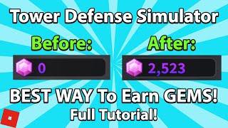 BEST WAY to Earn Gems in TDS! (Full Tutorial) [Tower Defense Simulator] (Get Engineer Quick!)