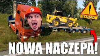 Jadę nową NACZEPĄ z KOPARKĄ! *prawie wyleciała w kosmos*  Euro Truck Simulator 2