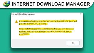 How to Trial Reset Internet Download Manager has not been registered for 30 days