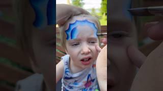 Dinosaur face painting #facepaint #facepainter #facepainting #shorts #makeup #dinosaur #artist