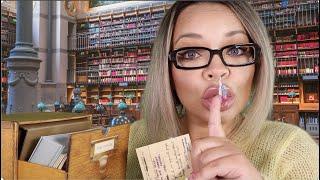 ASMR Library | Typing | Page Turning | Book Sounds | Book Check Out (Soft Spoken & Whispering) RP