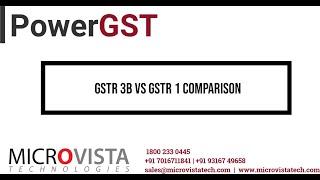 GSTR 3B VS GSTR 1 Comparison Report | PowerGST