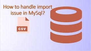 How to handle import issue in MySQL Workbench