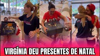 VIRGÍNIA DEU PRESENTES DE NATAL PARA SUA FAMÍLIA