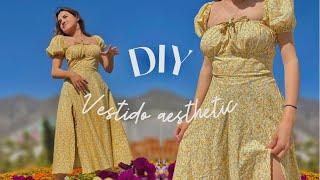 Oopss, hice un vestido muy aesthetic -TUTORIAL VESTIDO TIPO MILKMAID- Becky Valenzuela