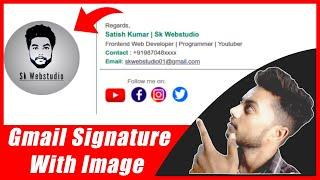 How to create signature in gmail | gmail signature with image |how to set signature in gmail (hindi)