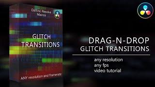 Glitch Transitions Pack  DaVinci Resolve Templates 