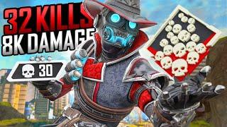 INSANE Bloodhound 32 KILLS and 8,100 Damage Apex Legends Gameplay